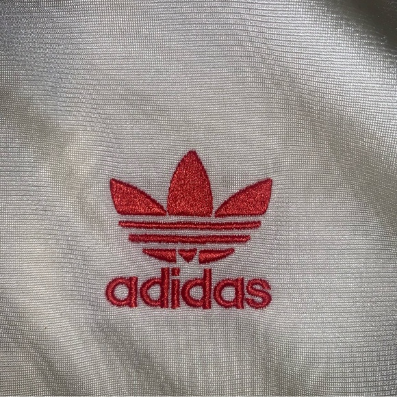 Adidas Originals Embroidered Moth Superstar Jacket Blue/Red Women's Size Medium - Picture 9 of 9